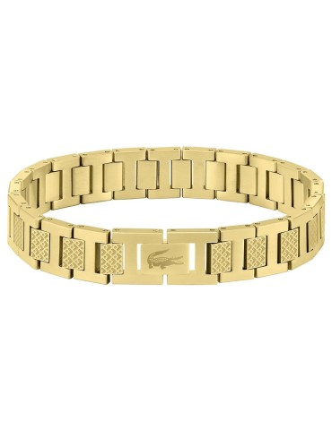 Bracciale Lacoste - Metropole - Maglie in Acciaio Dorato - Coccodrillo - 2040120