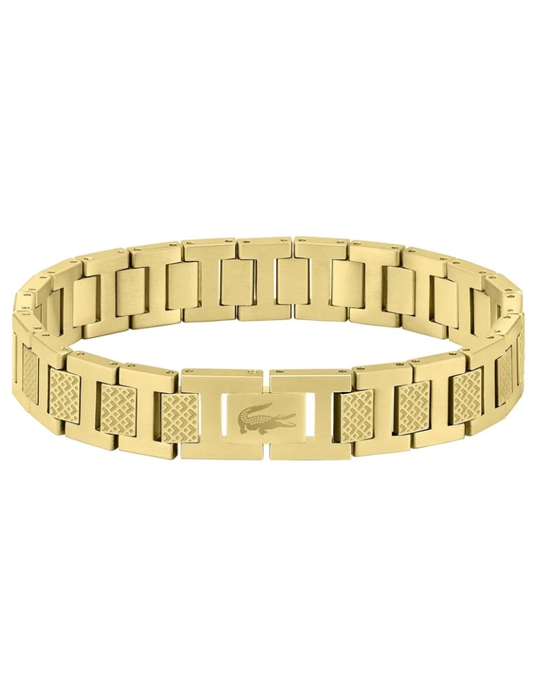 Bracciale Lacoste - Metropole - Maglie in Acciaio Dorato - Coccodrillo - 2040120