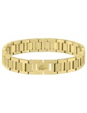 Lacoste Bracelet - Metropole with Golden Steel Links and Central Crocodile - 0