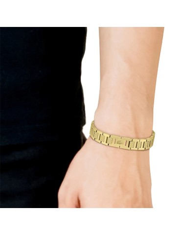 Bracciale Lacoste - Metropole - Maglie in Acciaio Dorato - Coccodrillo - 2040120 2