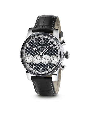 Eberhard & Co. Chrono 4 "21-42" Automatic Mechanical Watch, 42mm, Black, Leather Strap - 0