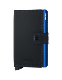 Secrid Miniwallet - Matte Black and Blue - Button and Key - 8718215289524