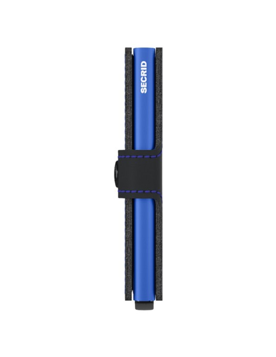 Secrid Miniwallet - Matte Black and Blue - Button and Key - 8718215289524