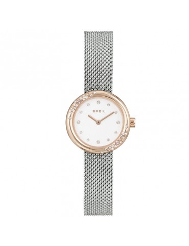 Breil Woman's Watch - Wish 26mm Silver IP Rose Gold Only Time - 0