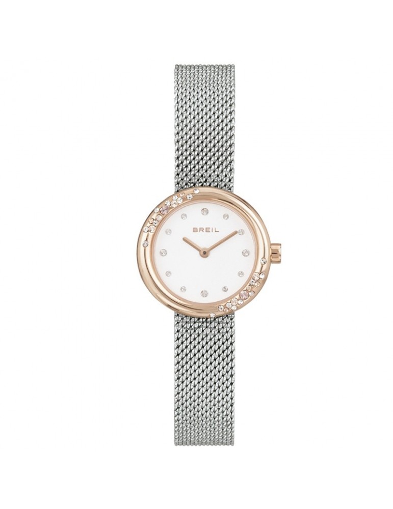Breil Woman's Watch - Wish 26mm Silver IP Rose Gold Only Time - 0