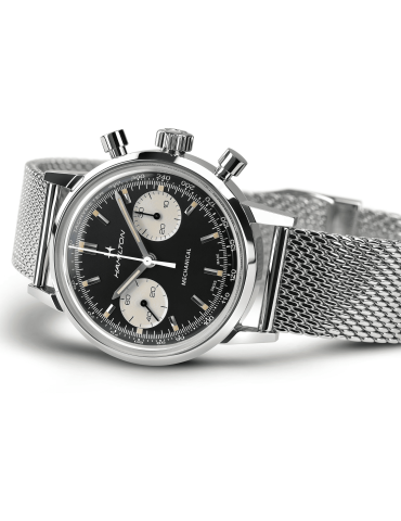 Orologio Hamilton - American Classic Intra-Matic Chronograph H 40mm Nero Bianco - 0 2