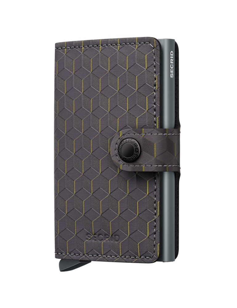 Secrid Wallet - Optical - Gray and Yellow - Button - 8721077501192