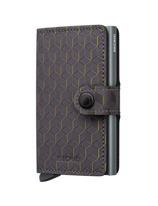 Secrid Wallet - Optical - Gray and Yellow - Button - 8721077501192
