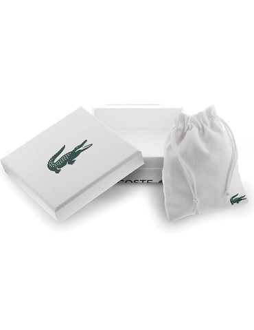 Bracciale Lacoste -Maglie in Acciaio-Silver e Nero-Petit Piquè-2040418 2