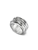Zancan Ring - 925% Silver Barbed Wire Studio - Size 23 - 0