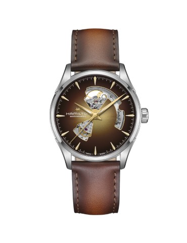 Hamilton Jazzmaster Open Heart Automatic 42mm Brown Leather Strap Watch - 0