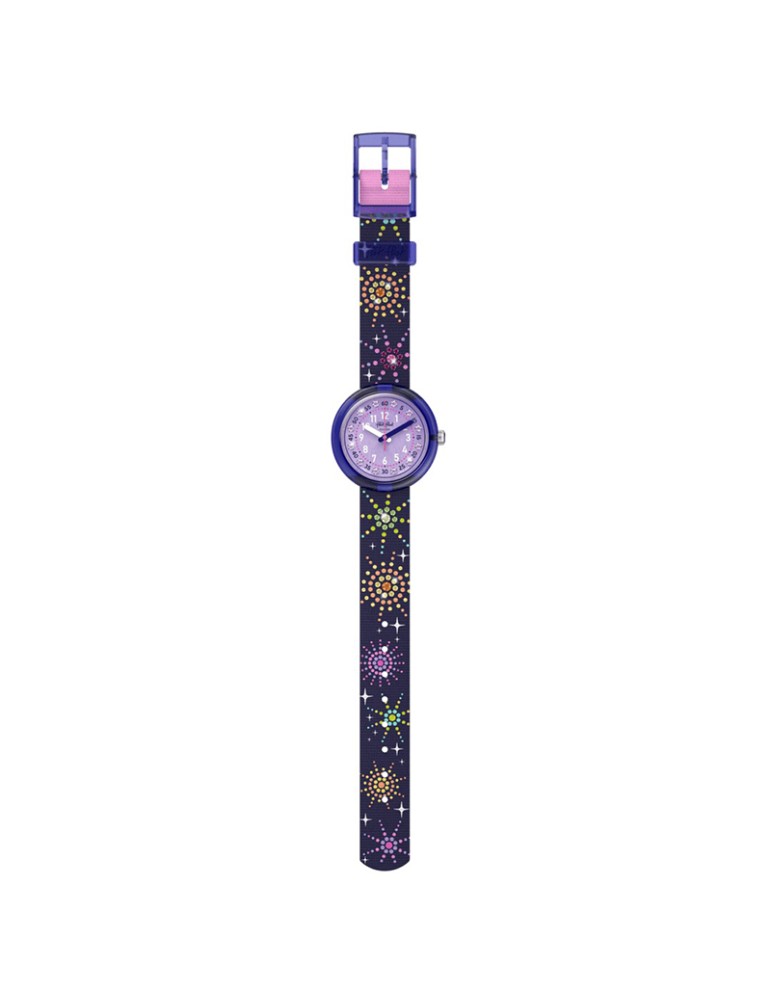 Flik Flak Watch - Purple -32mm-Fireworks-Crystals-ZFPNP178