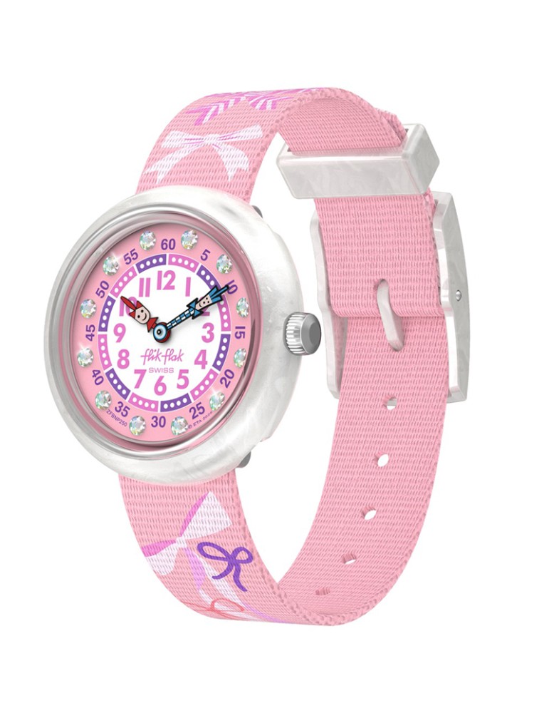 Orologio Flik Flak - Rosa - 32mm - Fiocchetti e Cristalli - ZFBNP250