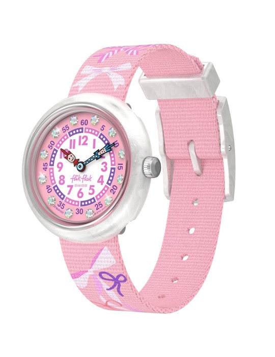 Orologio Flik Flak - Rosa - 32mm - Fiocchetti e Cristalli - ZFBNP250