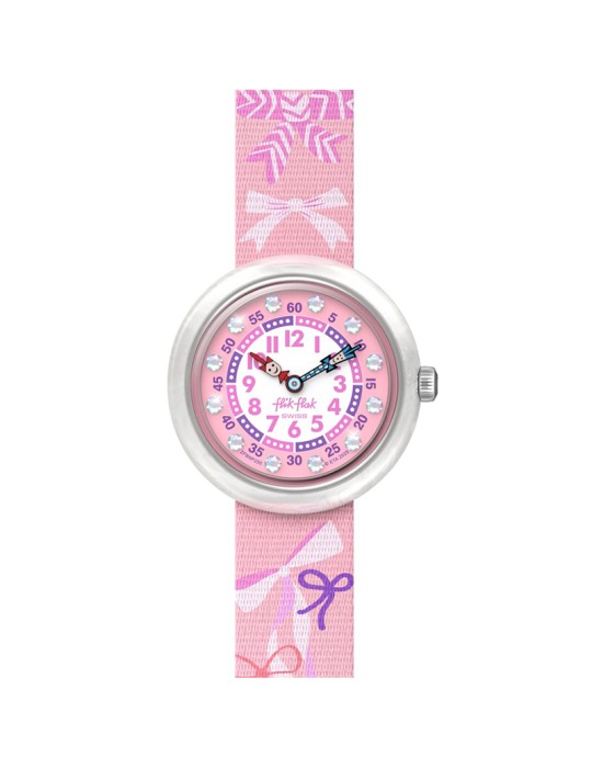 Orologio Flik Flak - Rosa - 32mm - Fiocchetti e Cristalli - ZFBNP250
