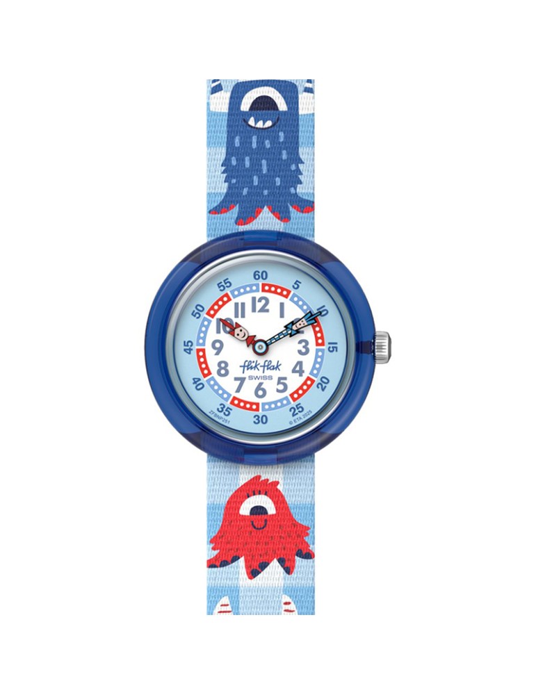 Orologio Flik Flak - Solo Tempo - 32mm - Blu - Mostriciattoli-ZFBNP251