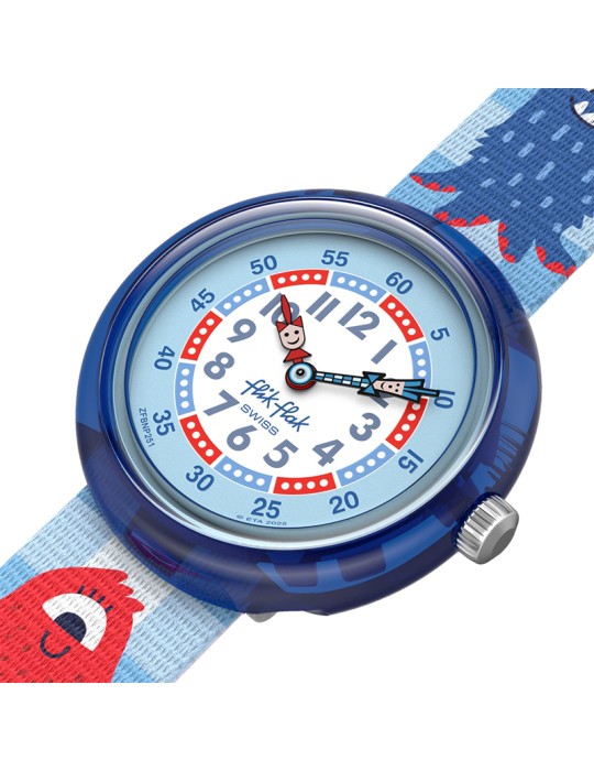 Flik Flak Watch - Only Time - 32mm - Blue - Mostriciattoli-ZFBNP251