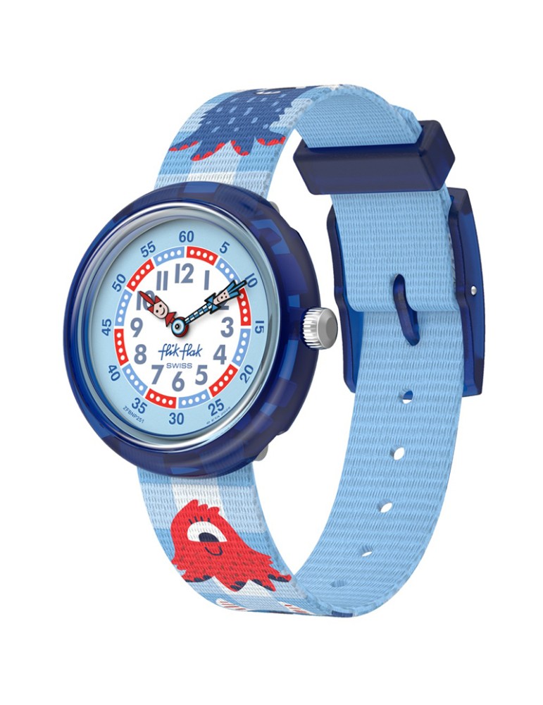 Orologio Flik Flak - Solo Tempo - 32mm - Blu - Mostriciattoli-ZFBNP251