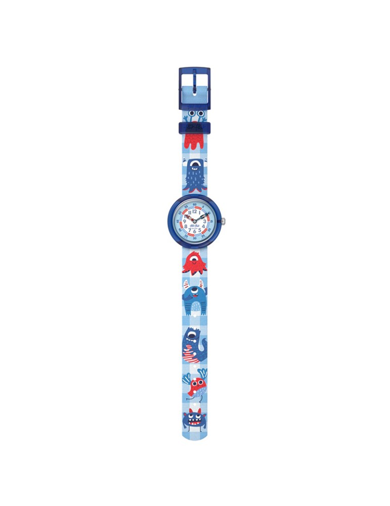 Orologio Flik Flak - Solo Tempo - 32mm - Blu - Mostriciattoli-ZFBNP251