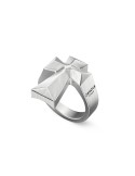 Zancan Holy - Studio 925% Silver Cross Ring - Size 23 - 0
