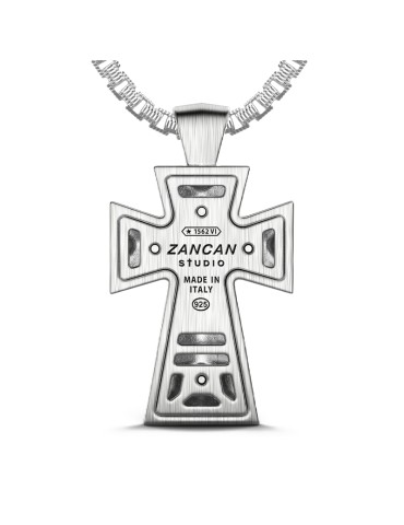 Collana Zancan - Studio in Argento 925% Bold Cross Croce - 60cm - 0 2