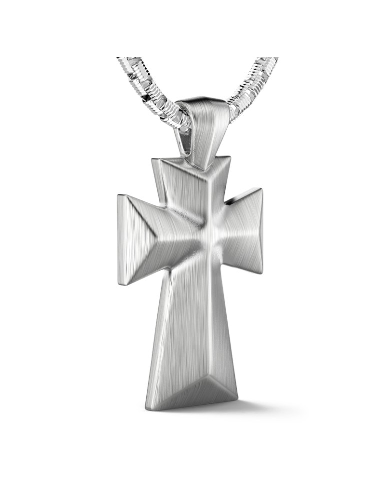 Zancan Necklace - 925% Silver Bold Cross Studio - 60cm - 0