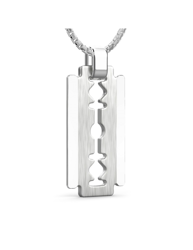 Zancan Necklace - 925% Silver Razor Blade Studio - 60cm - 0