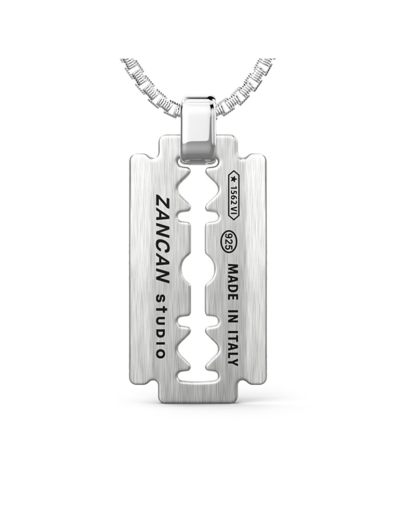 Zancan Necklace - 925% Silver Razor Blade Studio - 60cm - 0