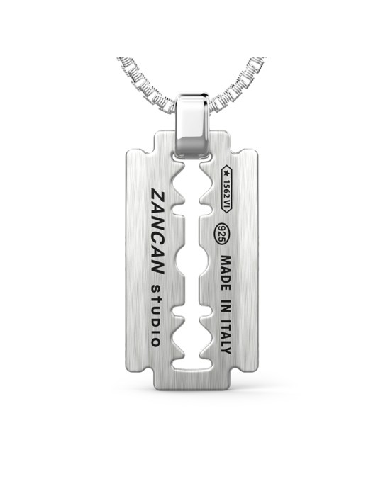 Zancan Necklace - 925% Silver Razor Blade Studio - 60cm - 0
