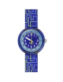 Flik Flak Watch - 32mm - Blue and Yellow - Labyrinths - ZFPNP182