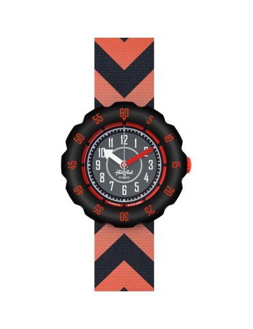 Flik Flak Watch - Get Set Go!-Only Time-35mm-Red and Black-ZFPSP079