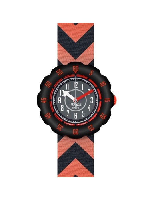 Flik Flak Watch - Get Set Go!-Only Time-35mm-Red and Black-ZFPSP079