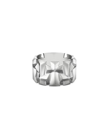 Anello Zancan Saint Loop - Studio in Argento 925% Croci - Misura 23 - 0 2