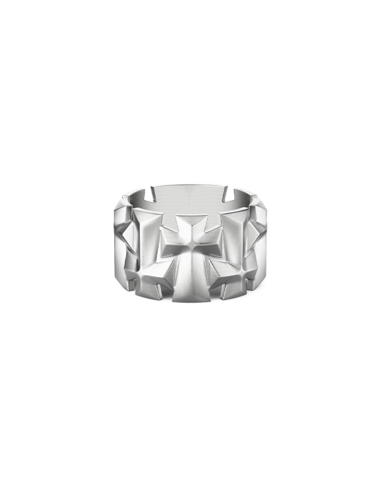 Zancan Saint Loop Ring - 925% Silver Cross Studio - Size 23 - 0