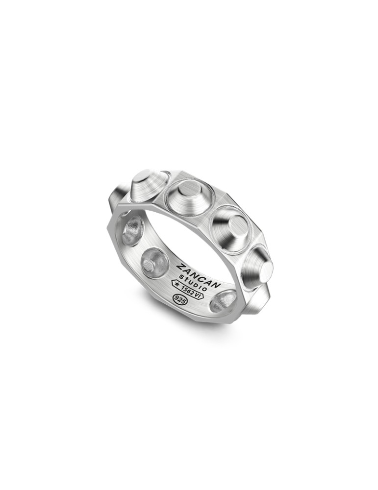 Zancan Stud Ring - 925% Silver Studs - Size 22 - 0
