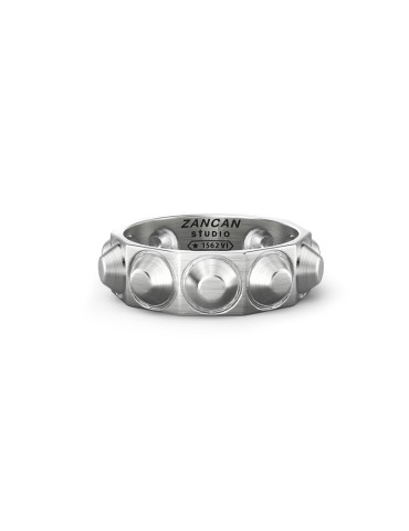 Anello Zancan Stud Ring - Studio in Argento 925% Borchie - Misura 22 - 0 2