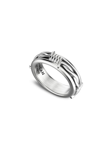 Zancan Barbed Love Ring - 925% Silver Barbed Wire Studio - Size 23 - 0