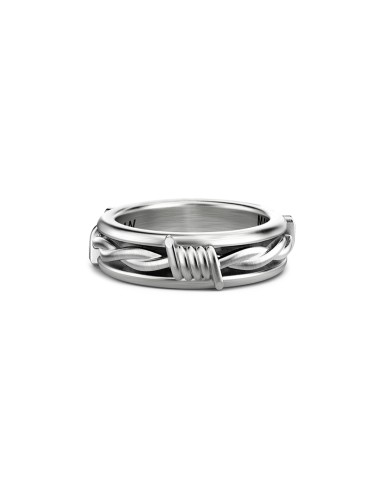Zancan Barbed Love Ring - 925% Silver Barbed Wire Studio - Size 23 - 0 2
