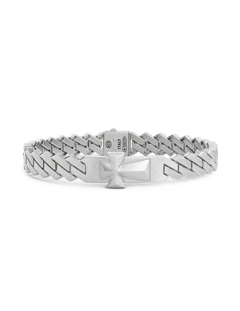 Bracciale Zancan Holy Curb - Studio in Argento 925% Croce - 0