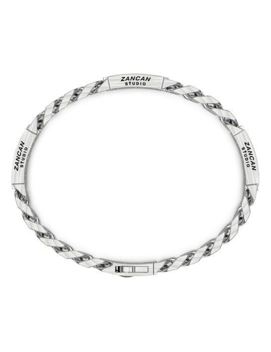 Bracciale Zancan - Studio in Argento 925% Lametta - 20,5 cm - 0