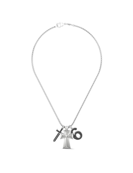 Zancan Necklace - Trinity 925% Silver Studio - 60cm - 0