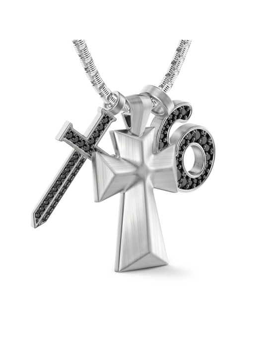 Zancan Necklace - Trinity 925% Silver Studio - 60cm - 0