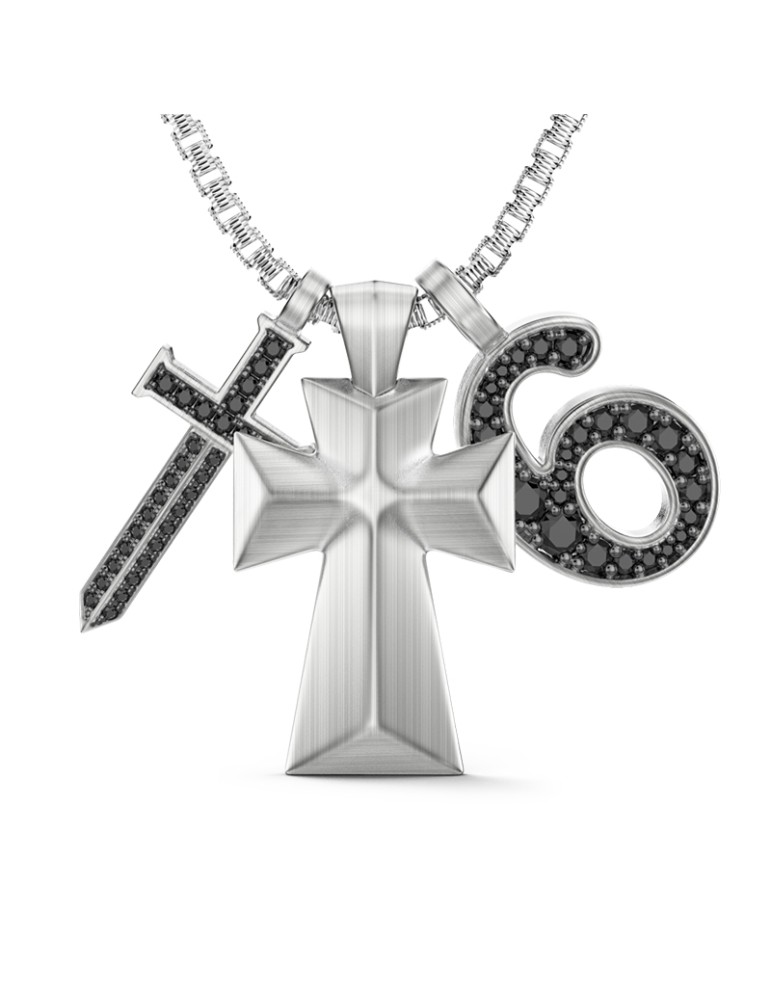 Zancan Necklace - Trinity 925% Silver Studio - 60cm - 0
