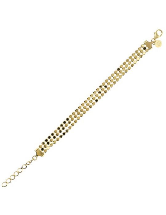 Bracciale Etrusca - Multifilo - Catena a Piccoli Dischi - WSET00747.YG