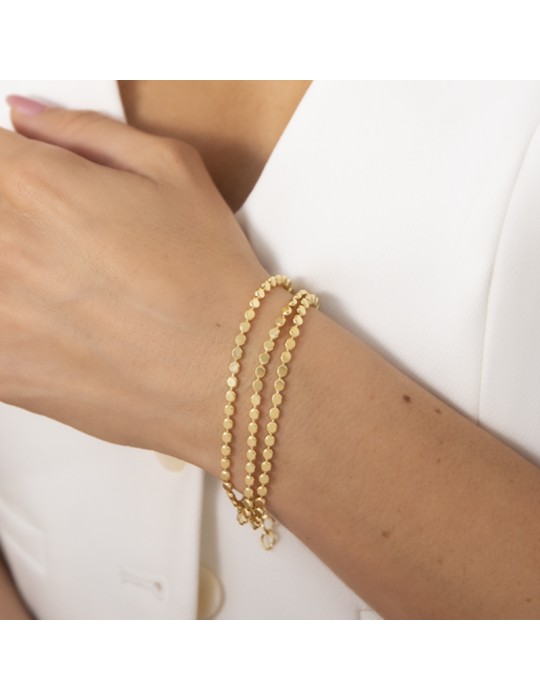 Bracciale Etrusca - Multifilo - Catena a Piccoli Dischi - WSET00747.YG