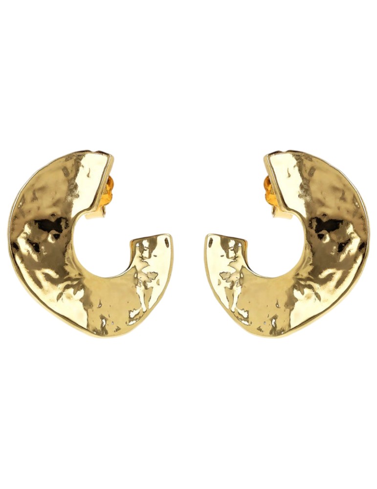 Orecchini Etrusca - Itaca - Gold - Semicerchio-Martellati-WSET00828.YG