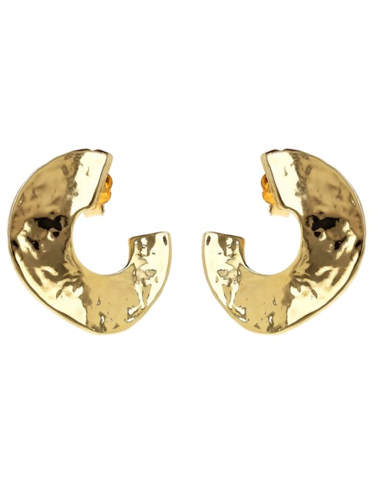 Orecchini Etrusca - Itaca - Gold - Semicerchio-Martellati-WSET00828.YG