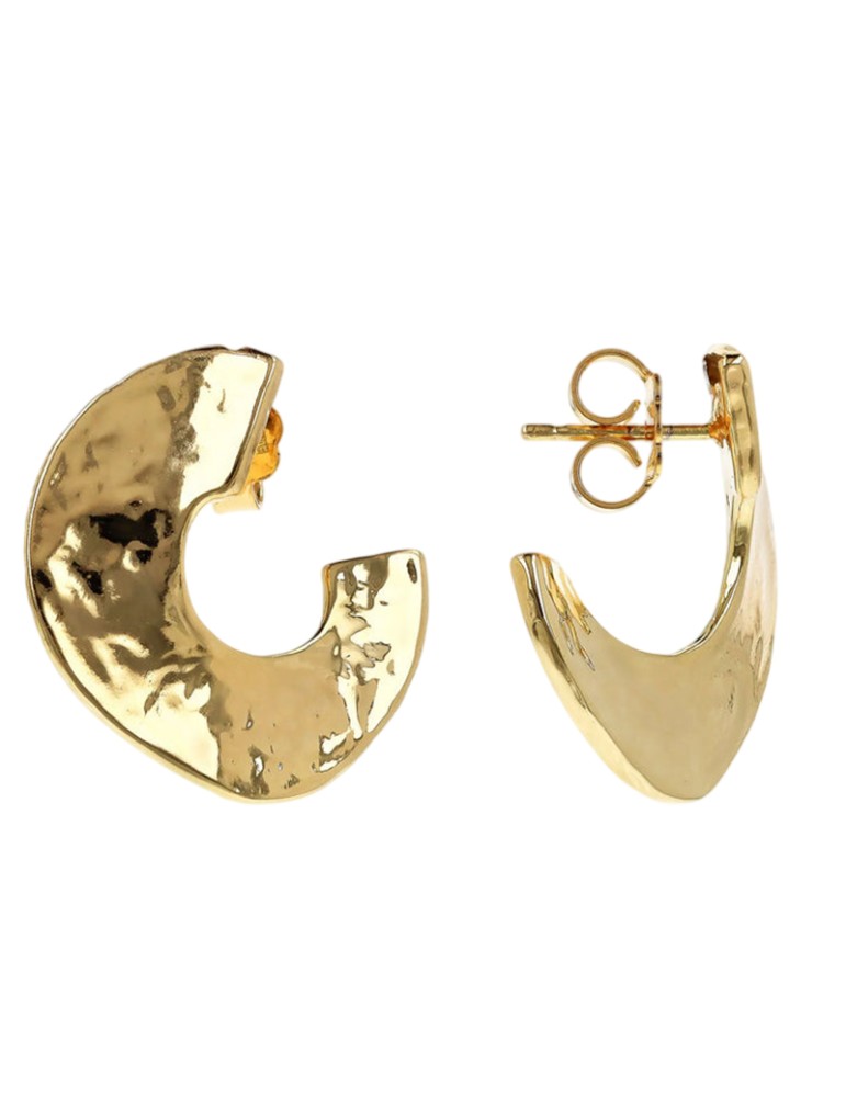 Orecchini Etrusca - Itaca - Gold - Semicerchio-Martellati-WSET00828.YG