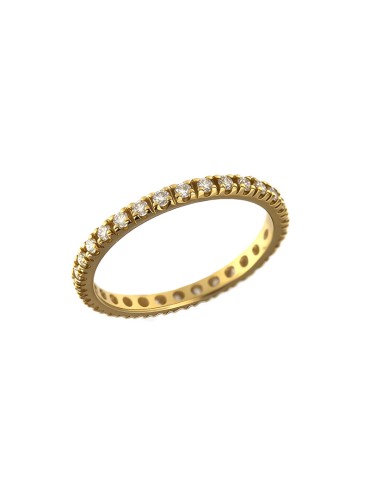 Crieri - Aeterna 18K Yellow Gold Eternity Ring with 0.55ct White Diamonds - 0