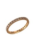 Crieri - Arya 18K Rose Gold Eternity Ring with 1.10 ct Brown Diamonds - 0